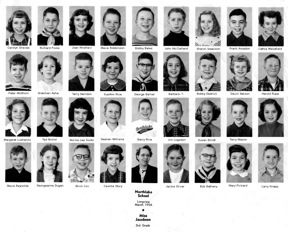 Northlake School 3rd Grade 1954