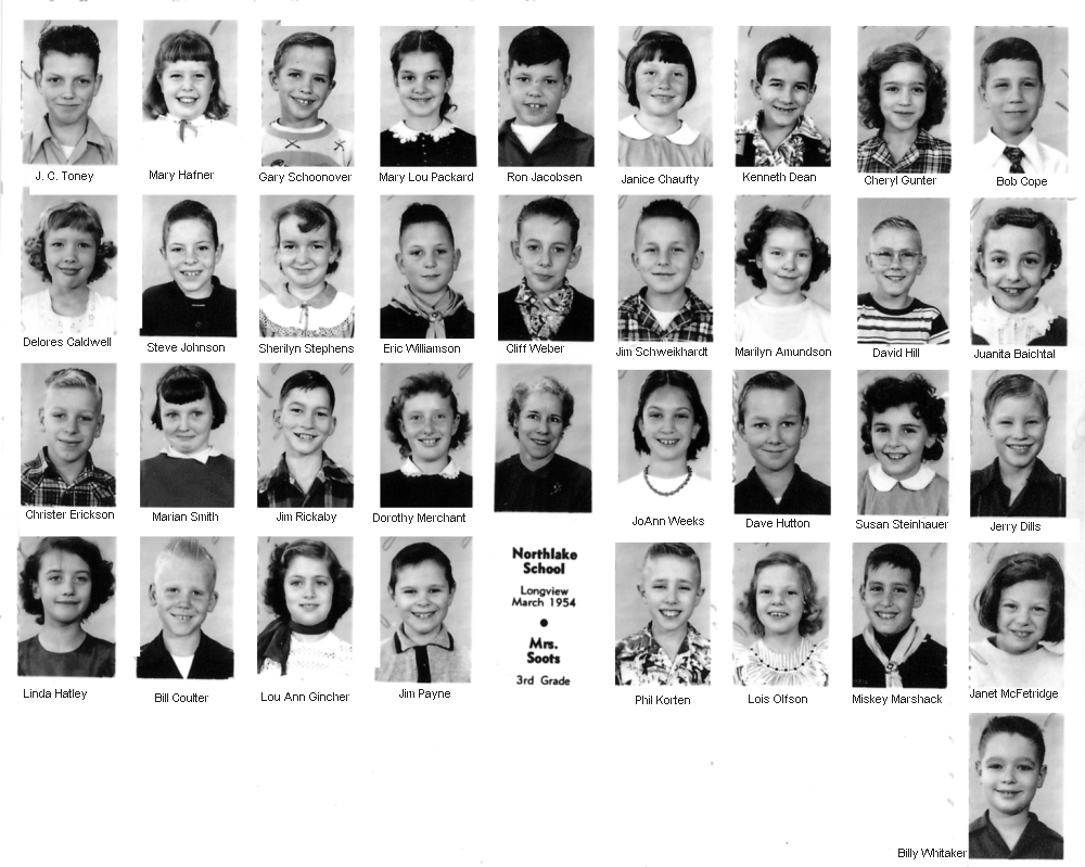 Northlake School 3rd Grade 1954